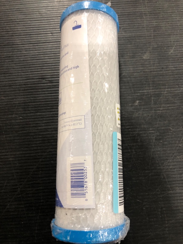 Photo 2 of Pentair Pentek ChlorPlus10 Carbon Water Filter, 10-Inch, Under Sink Chloramine Reduction Carbon Replacement Cartridge, 10" x 2.5", 1 Micron 10" x 2.5" Pack of 1