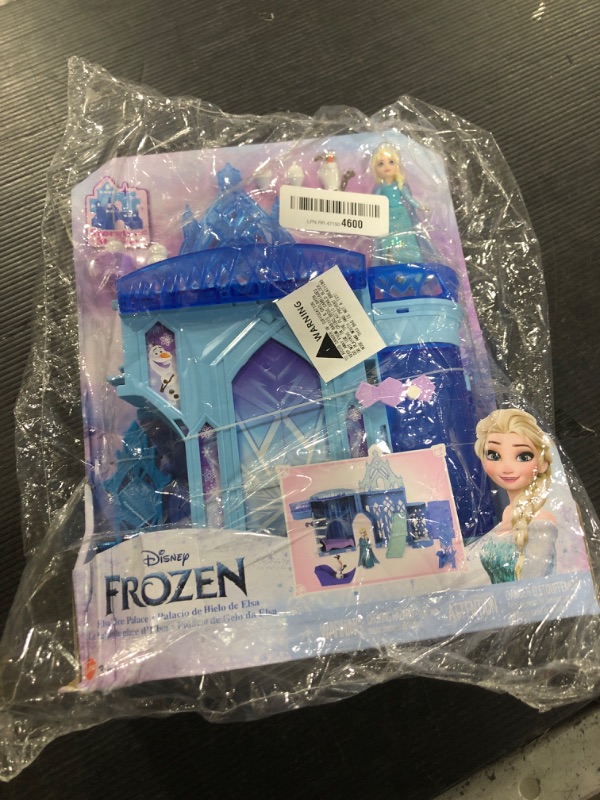 Photo 2 of Disney Frozen by Mattel Toys, Elsa Stackable Castle Doll House Playset with Small Doll and 8 Pieces, Inspired by the Movies, Kids Travel Toys Elsa's Ice Palace