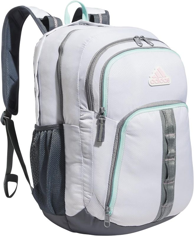 Photo 1 of adidas Prime 6 Backpack, White/Orchid Fusion Purple/Semi Flash Aqua Blue, One Size
