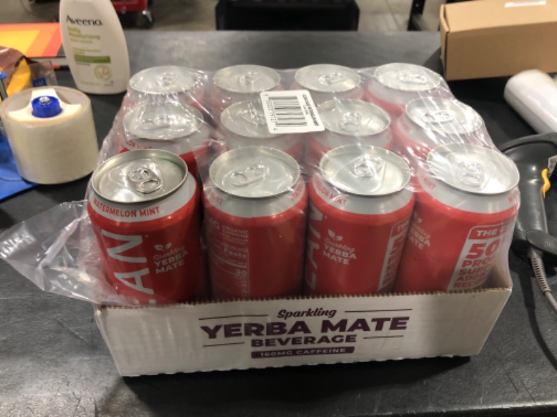 Photo 2 of (12 Cans) CLEAN Cause Watermelon Mint Organic Sparkling Yerba Mate Tea - Organic, Low Calorie Low Sugar (160mg Caffeine), 16 Fl Oz - 50 PROFITS SUPPORT RECOVERY FROM ALCOHOL DRUG ADDICTION