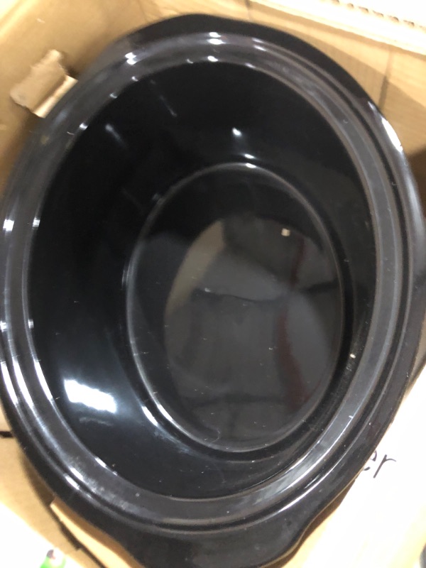 Photo 1 of Hamilton Beach 6-Quart Slow Cooker with 3 Cooking Settings, Dishwasher-Safe Stoneware Crock & Glass Lid, Silver (33665)
