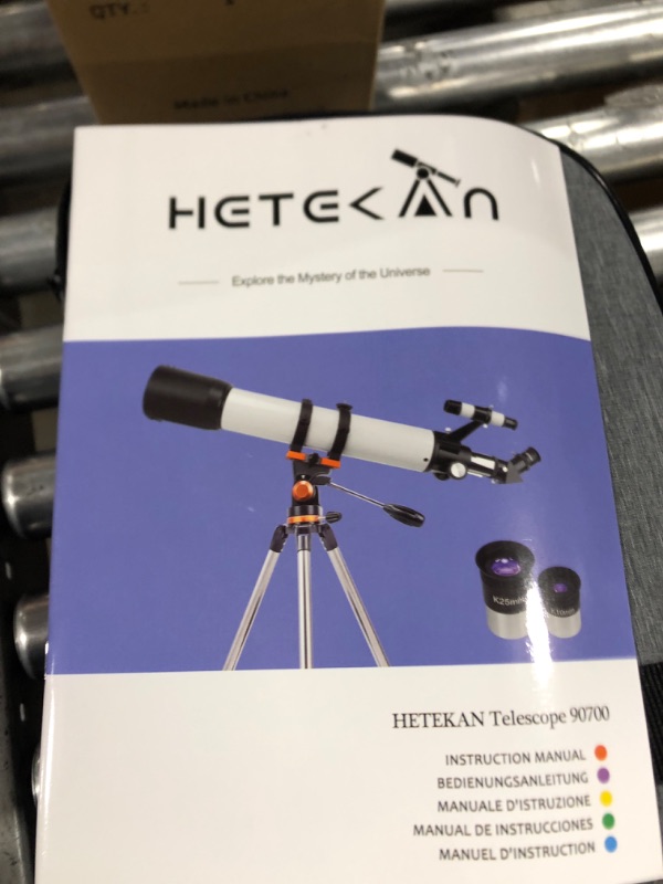 Photo 5 of Hetekan Telescopes for Adults Astronomy, Telescope 90mm Aperture 700mm for Adults Kids & Beginners,Refractor Telescope with Tripod, Finderscope and Phone Adapter Telescope90700