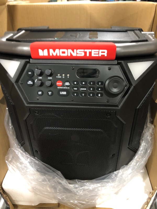 Photo 5 of MONSTER ROCKIN ROLLER 360 PORTABLE WIRELESS SPEAKER 
INDOOR/OUTDOOR 
UP TO 240 WATTS, UP TO 100 HOURS OF PLAY TIME
BLUETOOTH CONNECT
TESTED