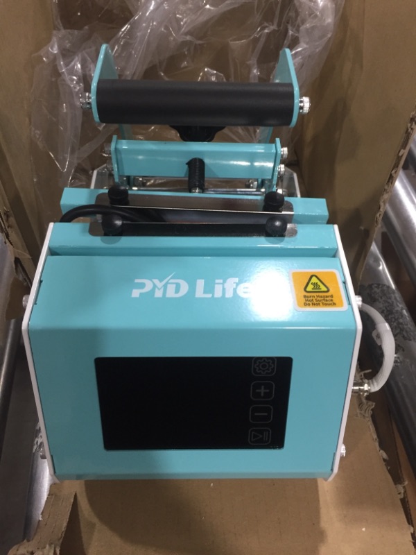 Photo 4 of PYD Life 110 V Mini Mug Heat Press Machine Mint Green Tumbler Heat Press Machine Touch Screen for 11 OZ-15 OZ Sublimation Mugs 18 OZ Sublimation Glass Can,for Infusible Ink Sheets Sublimation Paper