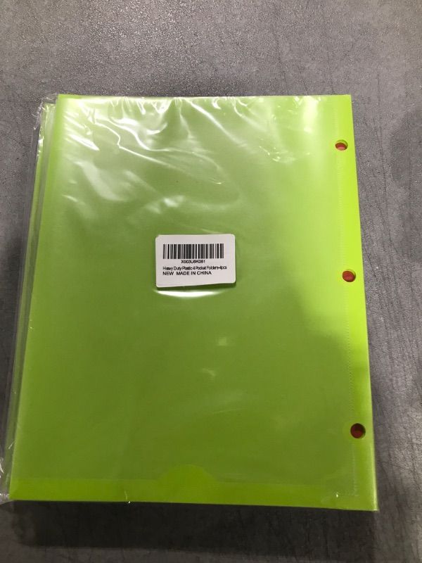 Photo 2 of Heavy Duty Plastic 4 Pocket Folders-4pcs 4 PCS Heavy Duty 4 Pocket Folder