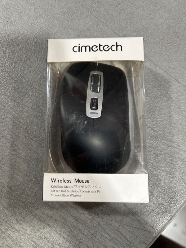 Photo 2 of cimetech Wireless Bluetooth Mouse, Computer Mouse, Slim Noiseless Optical Wireless Mice with 2400 DPI Compatible for Laptop, ipad, Mac (BT4.0+2.4G Dual Mode - Black) Dual Mode Black