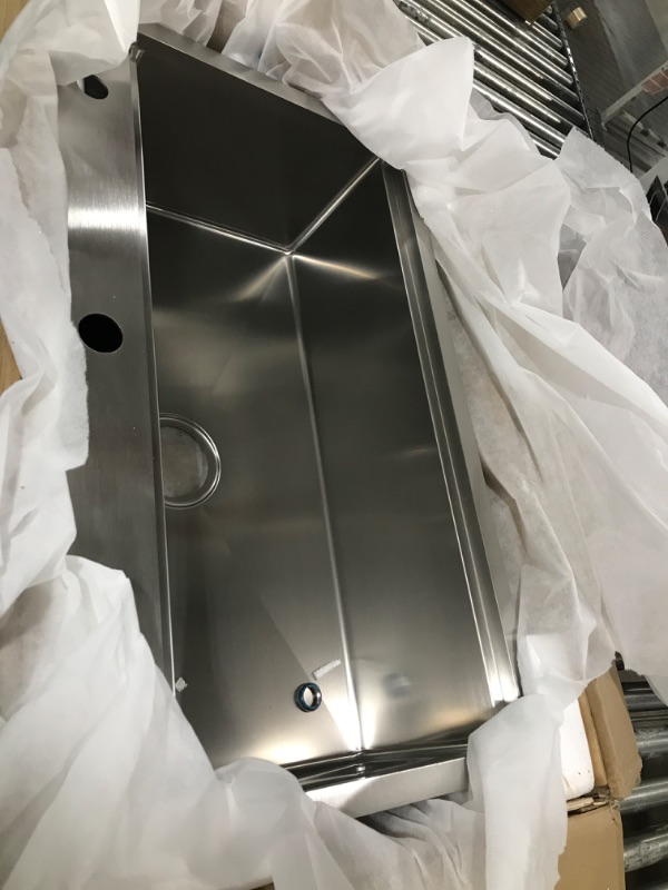 Photo 2 of 30-Inch Drop In Kitchen Sink Workstation - VOKIM 30 x18 Inch Single Bowl Kitchen Topmount Sink 16 Gauge Stainless Steel 10'' Deep Handmade Kitchen Sink with Cutting Board& Strainer 30"x 18" x 10" Stainless Steel