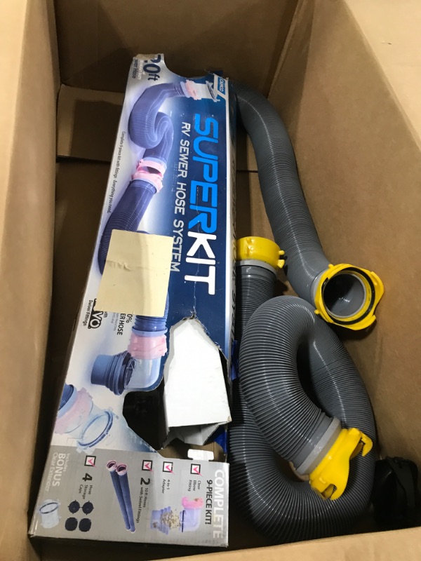 Photo 1 of Camco 39659 Super Kit RV Sewer Hose Kit - 20' , Gray