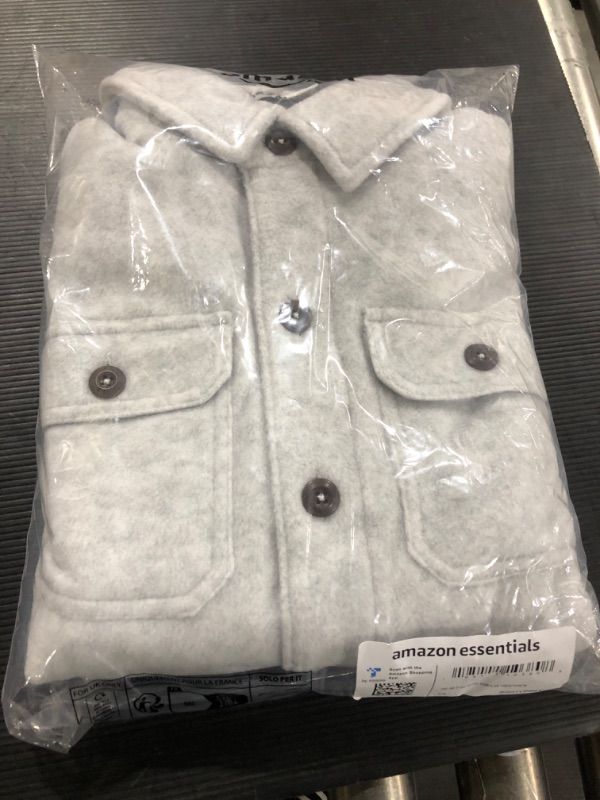 Photo 1 of Amazon Essentials Men's Long-Sleeve Polar Fleece Shirt Jacket XS
