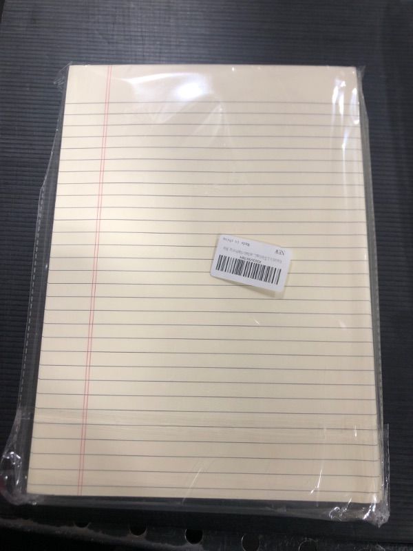 Photo 2 of 8.5 x 11.75 Inch Legal Pads 4 Pack Note Pads 30 Lines Glue Top Notepad with 50 Sheets Double-Sided Printing Writing Pad Beige 100gsm Thick Paper Legal Pad 9mm Wide Ruled Note Pad with Hardback