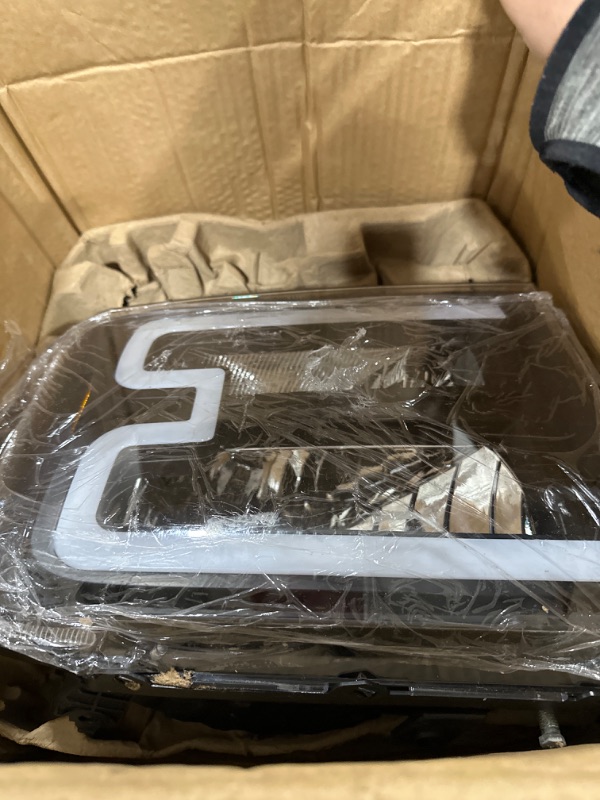 Photo 1 of PIT66 LED Headlights, Compatible with 2005-2007 Ford F250 F350 F450 F550 Super Duty/ 2005 Ford Excursion,(Not Fit Sealed Beam Headlight model) Clear Lens Black Housing Amber Reflector Clear Lens Black Housing Amber Reflector LED Bar Modified Style