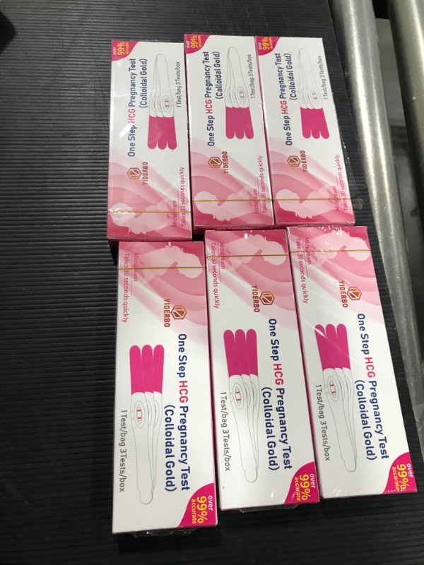 Photo 2 of 6pk of HCG Pregnancy Tests 1 Test/Bag 3 Tests/Box, Woman Individually Sealed Early Pregnancy Home Detection Kits