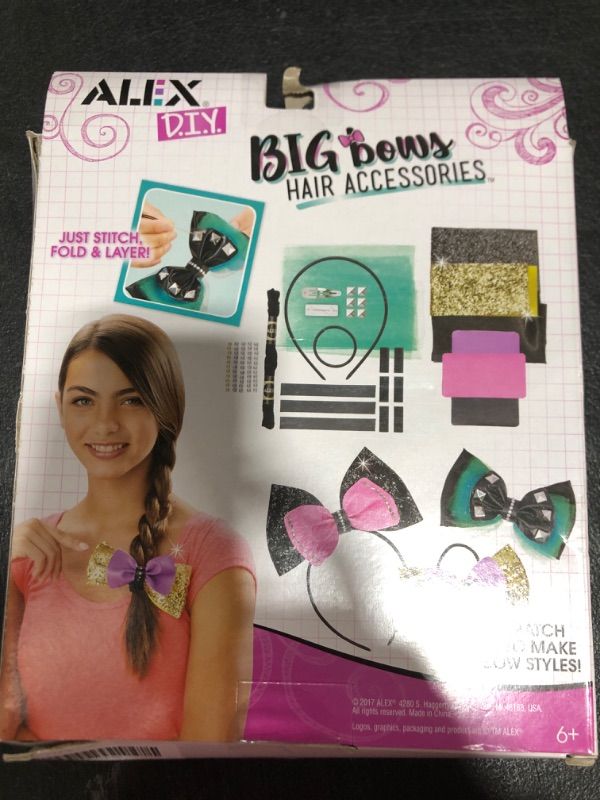 Photo 2 of Alex DIY Big Bow's Hair Accessories Kids Art and Craft Activity