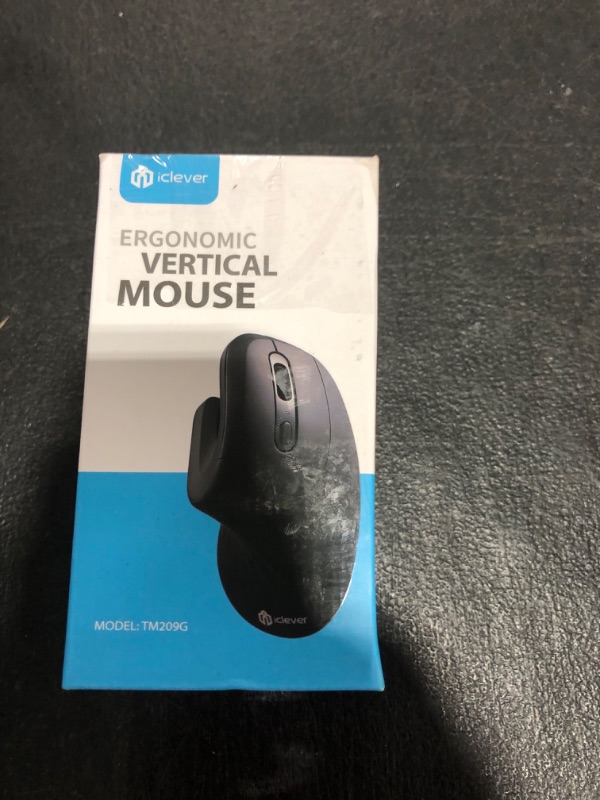 Photo 2 of iClever Ergonomic Wireless Vertical Mouse 6 Buttons with Adjustable DPI Comfortable 2.4G Optical for Mac, PC, Desktop, Laptop