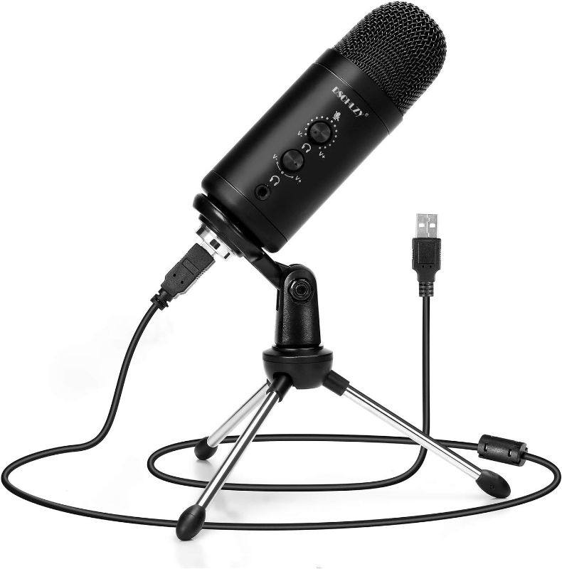 Photo 1 of FONSAWA USB Condenser Microphone Podcast PC Microphone: Vocal Recording Streaming Mic Studio Professional Zero Latency Monitoring Kit for Singing Skype