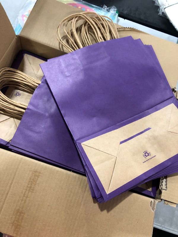 Photo 1 of 100 LARGE PURLE BAGS 