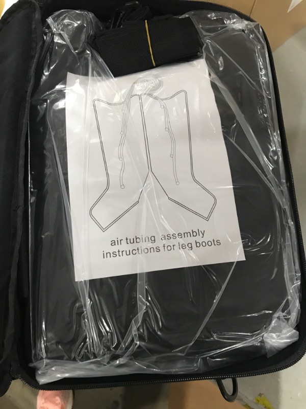 Photo 1 of Exerscribe Flyte Air Compression Boots - Portable Full Leg Recovery System Massager for Circulation & Muscle Recovery - 4 Modes, 30-240mmhg (L) Large