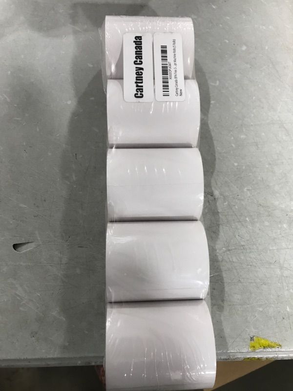 Photo 2 of Cartney Canada BPA Free 3-1/8" x 220' Thermal Paper Receipt Machine Rolls (5 Rolls)
