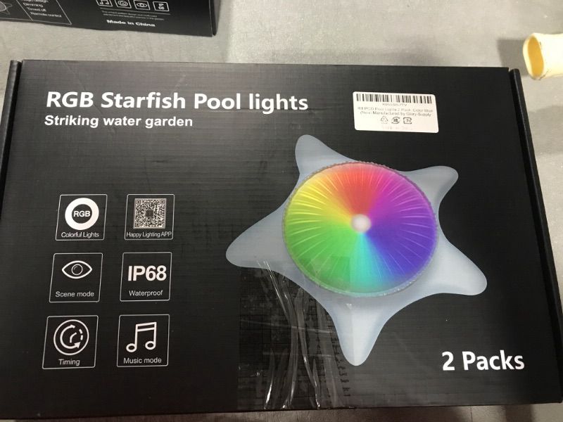 Photo 3 of 2-Pack LED Pool Lights with APP Control for Above Ground Pools, 15W RGB Floating LED Lights with Smart Music Sync Color Changing, Landscape Underwater Lights for Swimming Pools, Fountains, Aquarium
