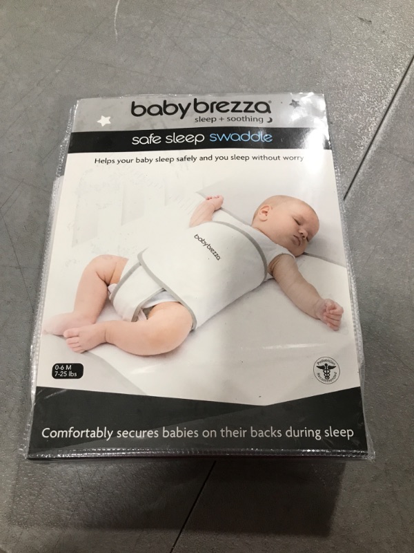 Photo 2 of Baby Brezza Safe Sleep Swaddle Blanket for Crib Safety for Newborns and Infants – Safe, Anti-Rollover Blanket in White, by Tranquilo Reste