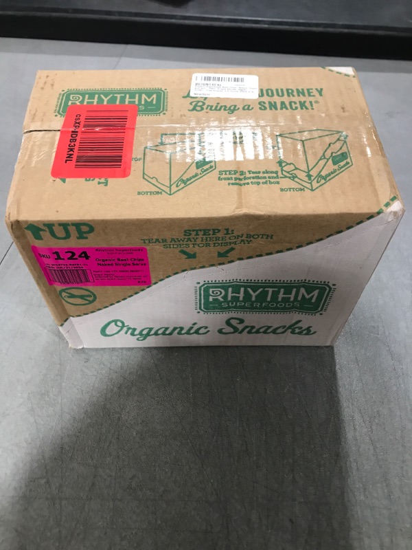 Photo 1 of Rhythm Superfoods Beet Chips, Naked, Organic and Non-GMO, Single Serves, Vegan, Gluten-Free Snacks, 0.6 Ounce (Pack of 8)