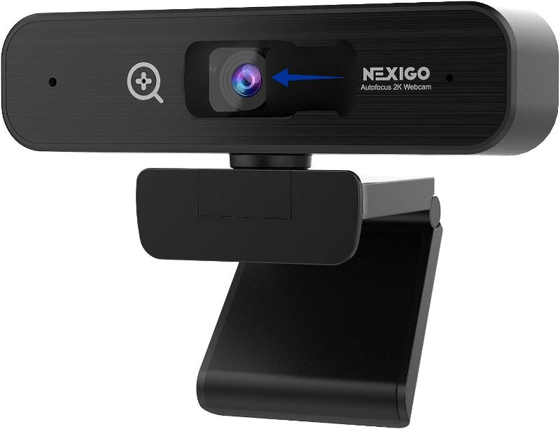 Photo 1 of NexiGo 2K Zoomable Webcam with Sony Sensor | AutoFocus | Support 1080P@ 60FPS | 3X Digital Zoom | Dual Microphone & Privacy Cover, for Streaming Online Class, Zoom/Skype/Facetime/Teams (Renewed) 