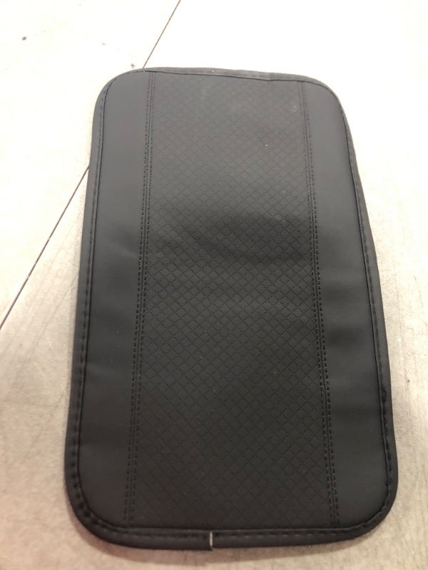Photo 1 of 8sanlione Car Armrest Storage Box Mat, Fiber Leather Car Center Console Cover, Car Armrest Seat Box Cover Accessories Interior Protection for Most Vehicle, SUV, Truck, Car (Black)