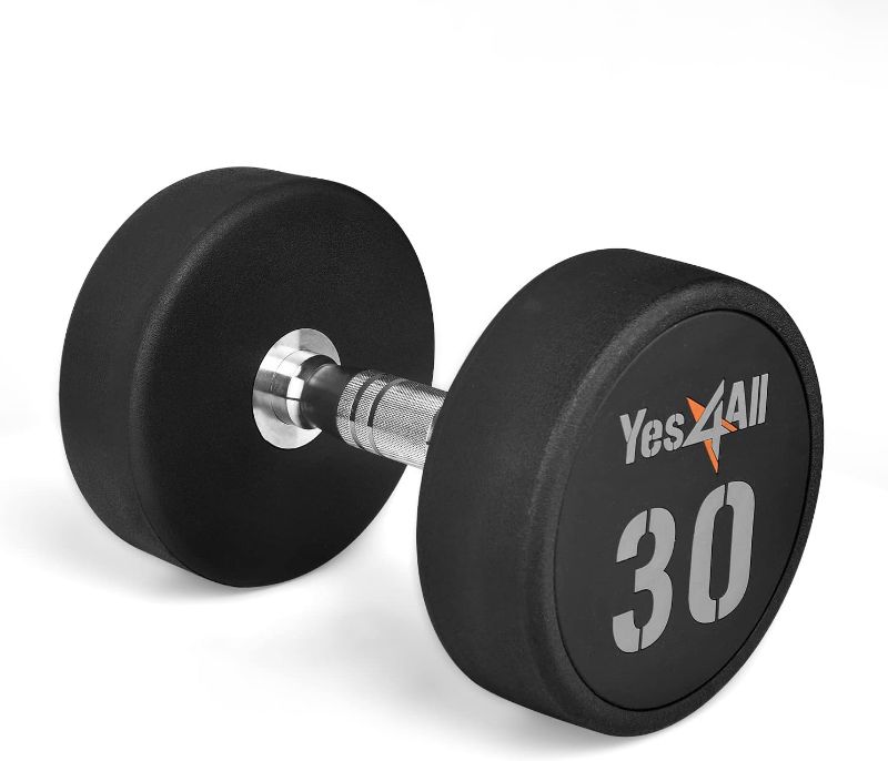 Photo 1 of  Urethane Dumbbells with Anti-Slip Knurled Handle 5-50LBS for Muscle Building - Sold Individually