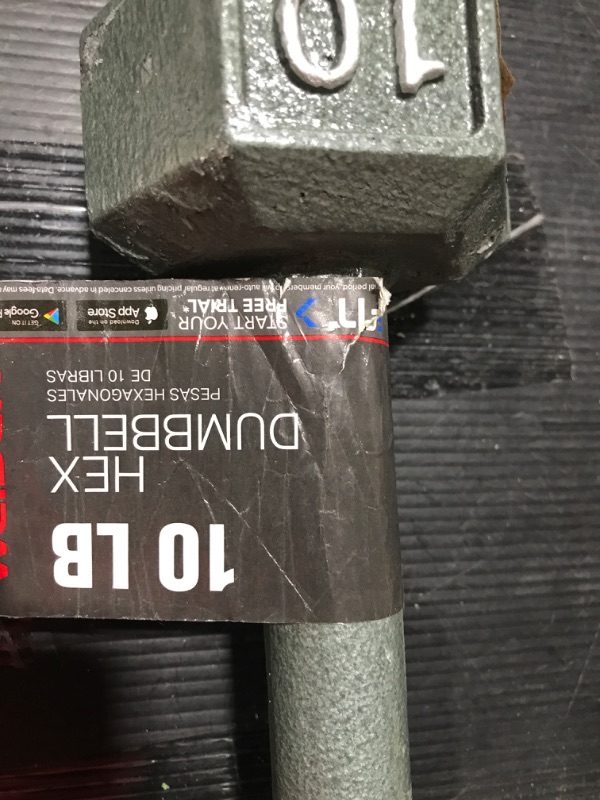Photo 3 of 10 lb weider hex dumbell metal
