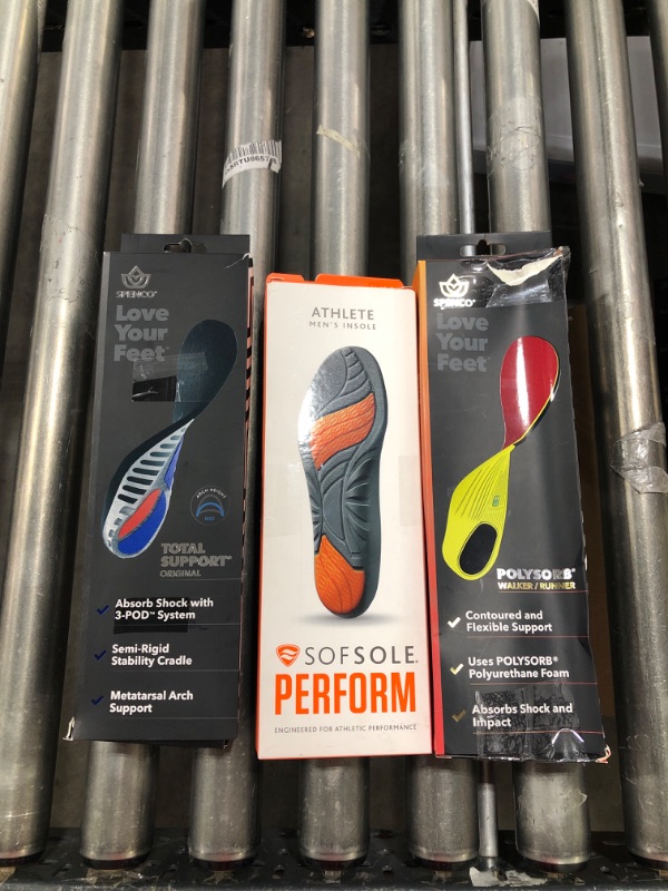 Photo 1 of 3 Pack of Various Men's Insoles