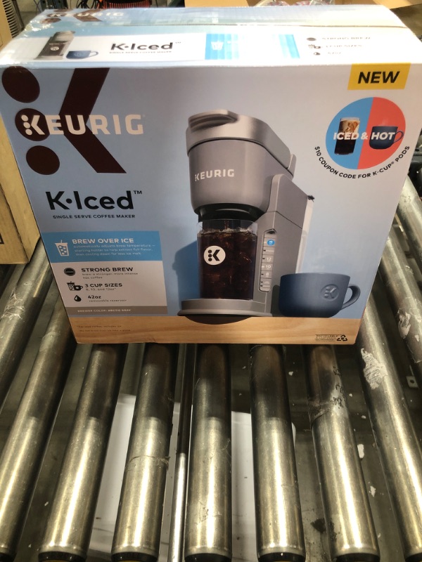 Photo 3 of Keurig K-Iced Single Serve Coffee Maker, Gray