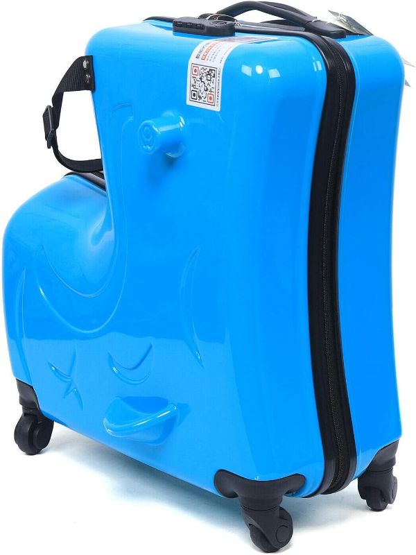 Photo 1 of 
20" Suitcase Children Scooter Wheel Luggage Kid Riding Suitcase Funny Suitcase Luggage Travel Fashionable Appearance Rideable (Blue-20")