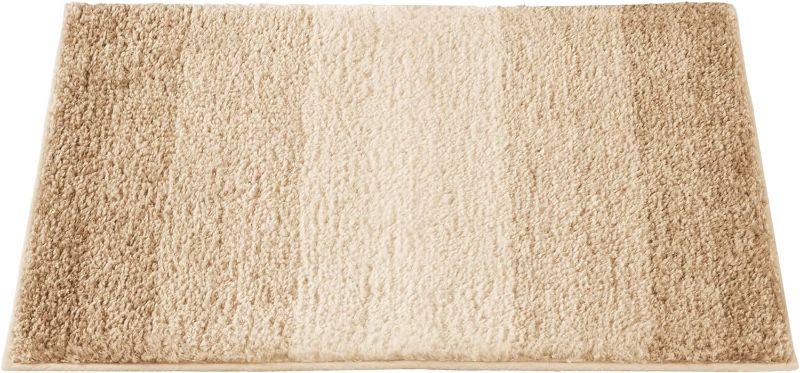 Photo 2 of 
Collections Etc Ombre Stripe Plush Tufted Skid-Resistant Bath Mat - Luxury Bathroom Rug - Soft, Absorbent