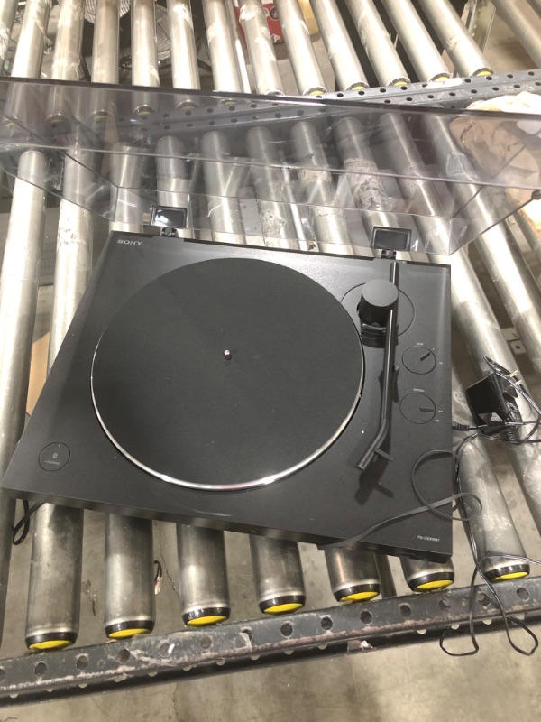 Photo 1 of Sony PS-LX310BT Belt Drive Turntable: Fully Automatic Wireless Vinyl Record Player with Bluetooth and USB Output Black