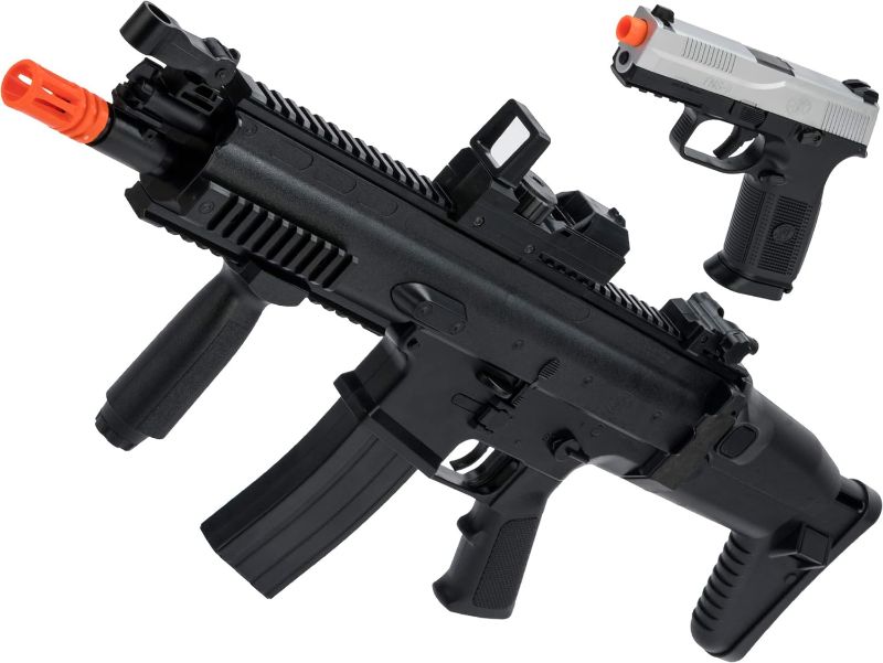 Photo 1 of 
Evike FN Herstal Licensed Scar-L Airsoft AEG and FNS-9 Pistol Starter KIt Kit by Cybergun
Color:Black