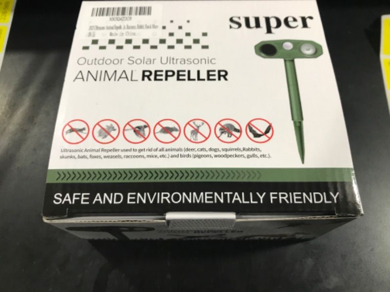 Photo 1 of 2023 Solar Ultrasonic Animal Repeller, Outdoor Animal Deterrent Solar Dog Chaser, Ultrasonic Solar Powered Animal Repeller Waterproof Animal Repeller Protect Farm for Dog, Cat, Bird, Rabbit, Raccoon