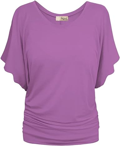 Photo 1 of [Size 2X] Hybrid Womens Super Comfy Boat Neck Dolman Top Shirt 