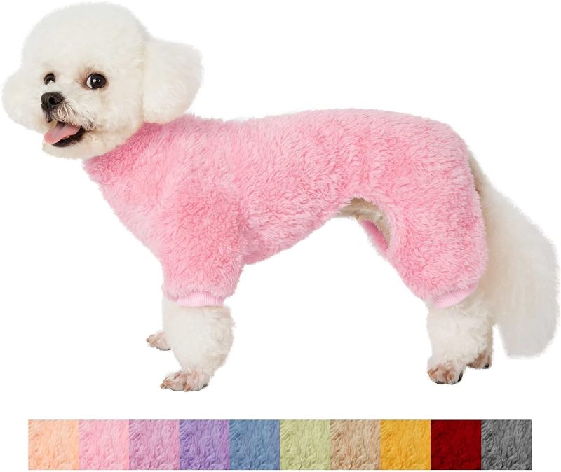 Photo 1 of [Size S] Kyaringtso Dog Sweater, 4 Legs Dog Coat, Dog Winter Clothes for Small Dogs Boy Girl, Puppy Outfits, Pet Coat, Cat Apparel (Small, Pink)
