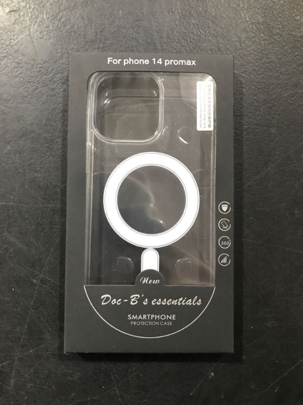 Photo 1 of iPhone 14 Pro Max, MagSafe Compatible with Very Strong Magnet and Shockproof Clear Magnetic Case