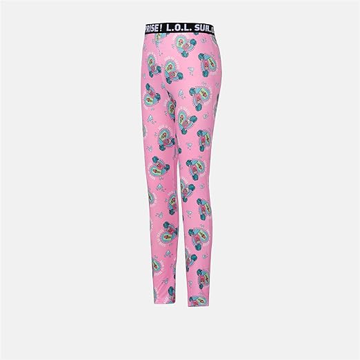 Photo 1 of [Size 4-5T] L.O.L. Surprise! Girls Leggings Doll Print Stretch Pants Footless Leggings Girls Athletic Leggings- Pink