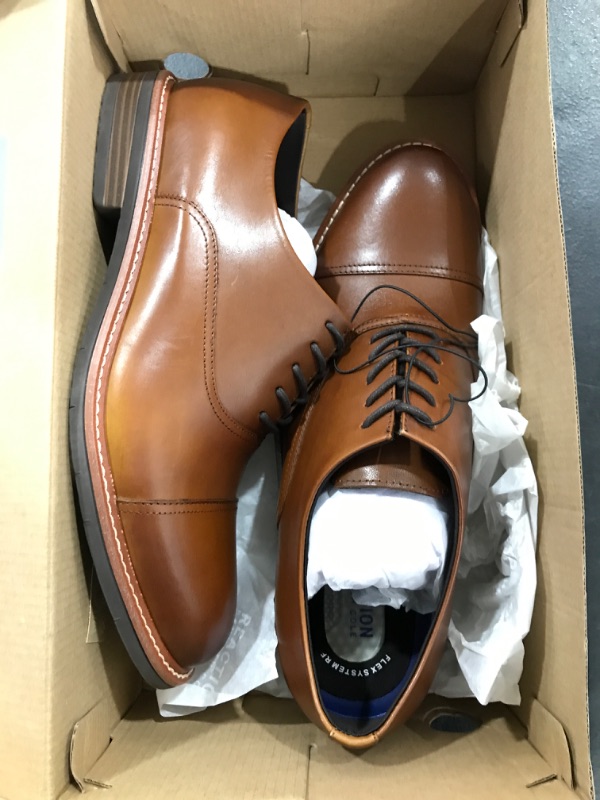 Photo 2 of [Size 10] Kenneth Cole Reaction Men's Klay Flex Lace Up Oxford Shoes 10 Cognac