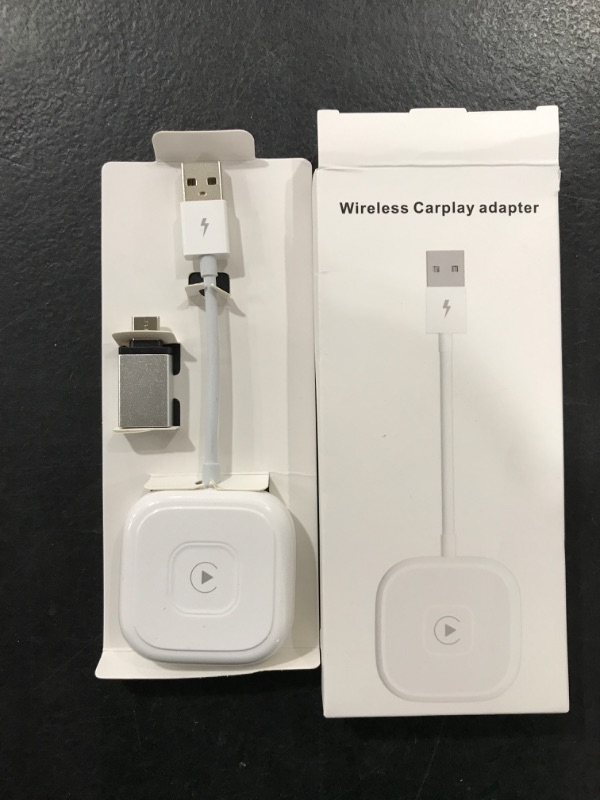 Photo 2 of 2023 Upgrade Wireless CarPlay Adapter,Wired CarPlay Convert Cars Wireless CarPlay,Plug & Play Wireless CarPlay Dongle Converts Wired to Wireless Fast and Easy Use Fit for Cars from 2016 & iPhone iOS White