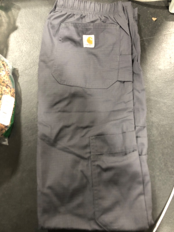 Photo 2 of [Size 5R] Carhartt Ripstop Men's Multi-Cargo Scrub Pant Small Dark Pewter