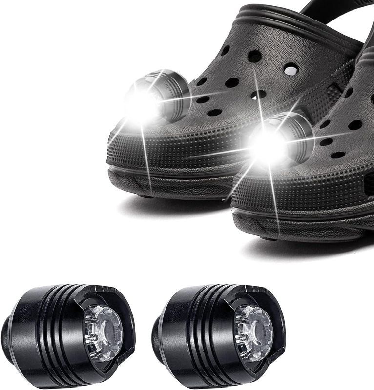 Photo 1 of 
Cytheyia Lights for Crocs 2pcs, Headlights for Croc, Waterproof Flashlights for Shoes Perfect for Night Runners Dog Walking, Hiking, Camping