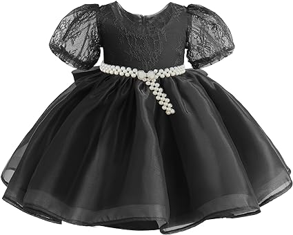 Photo 1 of 6 MONTHSSEMI Toddler Baby Girls Elegant Floral Lace Flower Girl Dress Wedding Baptism Pageant Formal Dress Age