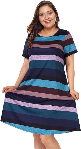 Photo 1 of 4XL AMZ PLUS Womens Plus Size Casual Boho Sundress Summer Sleeveless Dresses