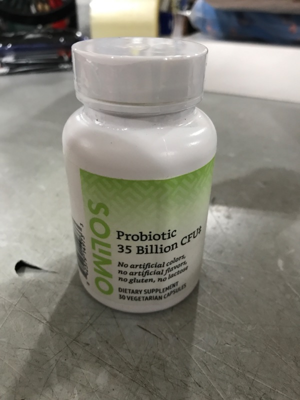 Photo 1 of Amazon Brand - Solimo Probiotic 35 Billion CFU, 8 Probiotic Strains with Prebiotic Blend, 30 Vegetarian Capsules & Solimo Probiotic 5 Billion CFU, 8 Probiotic strains with 60 mg Prebiotic Blend EXP 12/2023