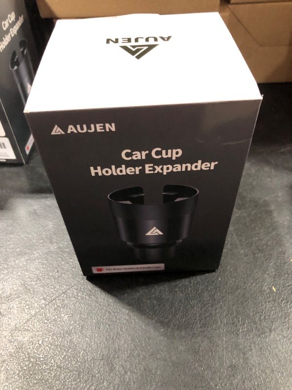 Photo 2 of AUJEN Cup Holder Expander for Car - Car Cup Holder Expander with an Adjustable Base, All Purpose Car Cup Holder for Bottles and Cups with a Diameter of 2.8"-3.8" & Handle Width?1.02" Black