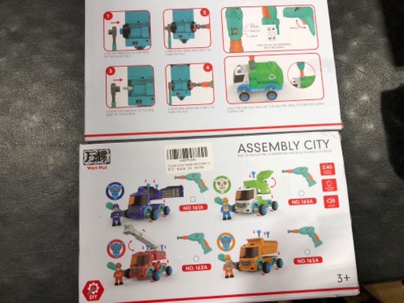 Photo 1 of YYDeek Take Apart Toy for Boys- RC Tractor Vehicles Set Includes a Formula Car and Electric Drill, Remote Control Truck with Lights and Sounds, STEM Learning Construction Toys for 4 5 6 Year Old Boys