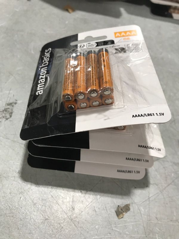 Photo 2 of FOUR PACK Amazon Basics (Pack of 8) AAAA Alkaline High-Performance Batteries, 1.5 Volt, 3-Year Shelf Life 8 AAAA